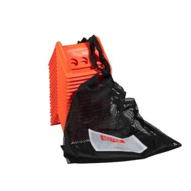 Imagem de Mytee Products (20 peças laranjas 10 x 15 cm protetores de borda plana com estojo de transporte - protetores de canto de tiras catraca de guincho de 10 cm para carga de carga plana