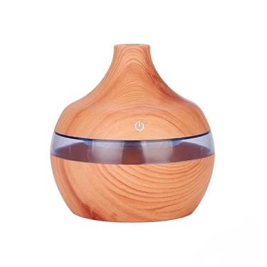 Imagem de Umidificador De Ar 8H LED Difusor De Aromas E Aromatizador De Ambiente Eletrico Humidificador Ultrassônico Portátil(KIT1-UM003-MADEIRA CLARO)