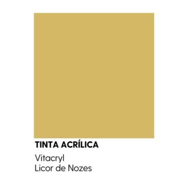 Imagem de Tinta Emborrachada Acetinada Amarelos - Vitacryl, Licor de Nozes, 3,6 