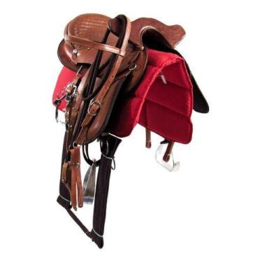 Imagem de Sela Australiana De Cabeça Havana Inox Luxo 16 Polegadas + Acessórios 