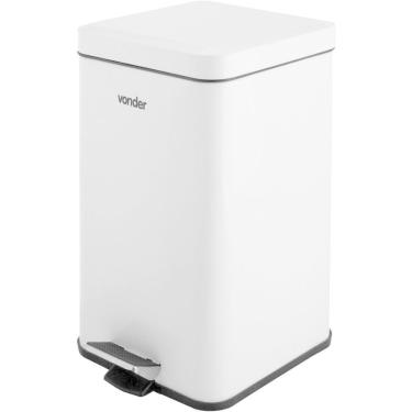 Imagem de Lixeira Retangular 12l Branca Vonder