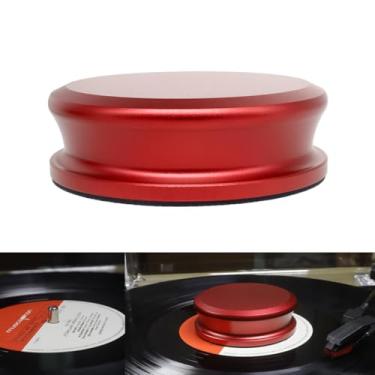 Imagem de Estabilizador de peso para toca-discos de vinil disco LP toca-discos, grampos de peso de baixo perfil para caber sob a capa contra poeira (vermelho)