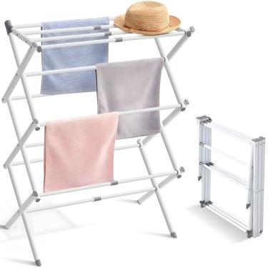 Imagem de Varal Vertical Retrátil de Chão - Praticidade e Eficiência na Secagem de Roupas