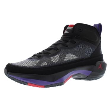 Imagem de Nike Tênis de basquete infantil Air Jordan XXXVII (GS), Preto/Vermelho/Roxo Club/Carvão Escuro, 5 Big Kid