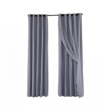 Imagem de Cortina com Blackout PVC com Tecido Voil 4,00 metros 4,00 m x 2,50 m (Cinza)
