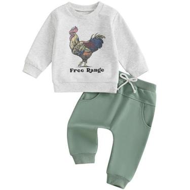 Imagem de Conjunto de moletons Clothes Pudcoco Toddler Baby Boys Girls 2-3T