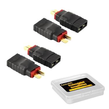 Imagem de 4 Pack Male T Plug Connector Adapter Compatible with TRX Wireless Converter for RC Battery Conversion Adapter