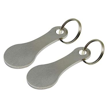 Imagem de Zerodis Removedor de Carrinho de Compras Jardinagem Doméstica Armazenamento de Cozinha Outros Acessórios de Armazenamento Chaveiro para Fácil Desbloqueio Token de Carrinho de Longa Duração para Necessidades de Compras de (Prata)