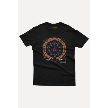 Imagem de Camiseta Nerd Chic Geek Satanic Feline Coven Mystic Cats By-Unissex