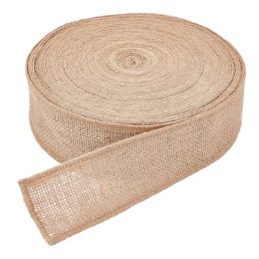 Imagem de OLYCRAFT Fita de juta de 5,5 cm x 66,5 m, para cadeira, tecido de serapilheira natural, fita para estofamento, cadeira, para projetos de artesanato, móveis, decoração de casa