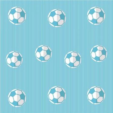 Imagem de Papel De Parede Infantil Futebol Azul