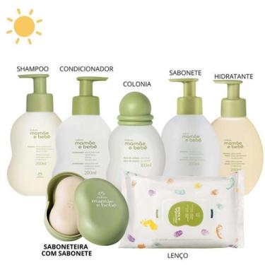 Imagem de Kit Mamãe e Bebê Natura Prime com Saboneteira (7 itens) - Natura Cosmé