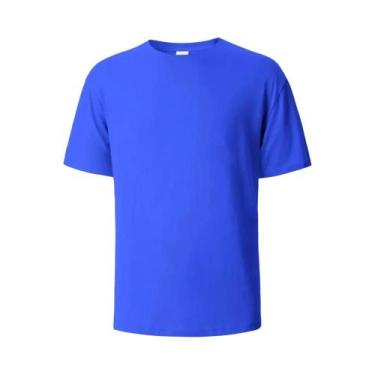 Imagem de Camiseta De Algodão Branca De Alta Resistência 500g Com Gola Redonda E