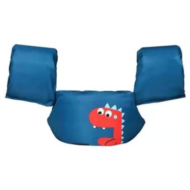 Imagem de Boia Salva-Vidas Colete Infantil, Não Fura, Segurança para Praia e Piscina, Ajustável para Crianças de 1 Ano (ou 8kg) até 25kg (Dino Laranja)
