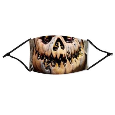 Imagem de Máscara facial Halloween Skull 3D Print Cosplay com inserção de filtro