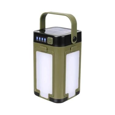 Imagem de Lanterna De Camping LED Solar Recarregável Dobrável Luz Quente Tocha D