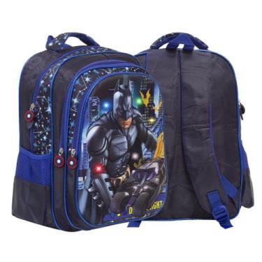 Imagem de Mochila Infantil De Costas Estampa Batman 3D Led Grande - TOYS 2U