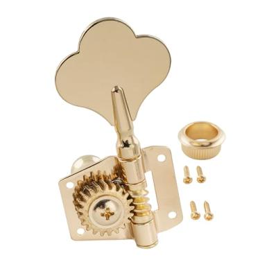 Imagem de Musiclily Pro Single 19:1 cabeça de máquina de engrenagem aberta chave de afinação lateral agudos com botão de trevo para baixo elétrico, dourado