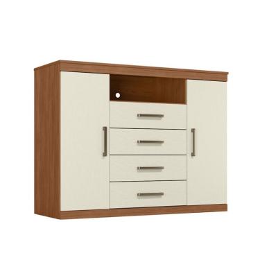 Imagem de Cômoda Master 2 Portas 4 Gavetas Jabotá e Areia
