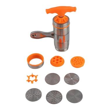 Imagem de Ainoli manual doméstico de aço inoxidável fabricante de macarrão noddles presser que faz a máquina com 7 moldes