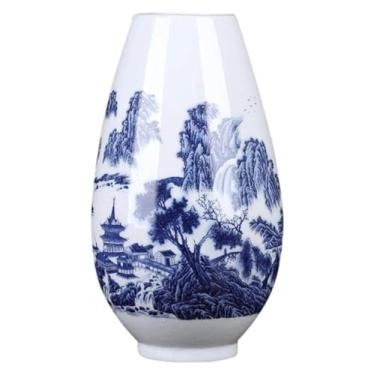 Imagem de Vaso de cerâmica feito à mão, clássico, criativo para decoração de flores secas, arte, casa, casa, sala de estar, quarto, escritório, mesa, decoração de cerâmica