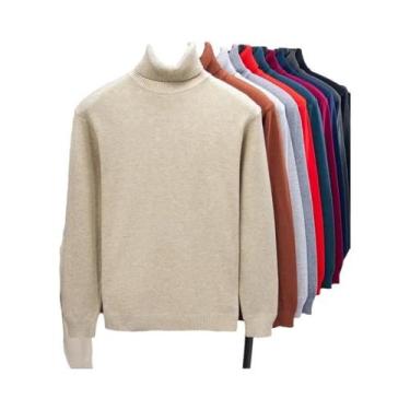 Imagem de Suéter Masculino De Gola Alta Slim Fit Em Tricô De Alta Qualidade, Ant