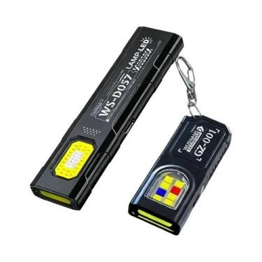 Imagem de Lanterna Mini COB LED De Chaveiro Recarregável Por USB À Prova d'Água 