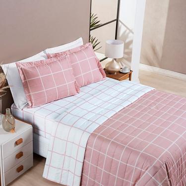 Imagem de Cobre Leito Austin Queen 03 Peças - Rosa