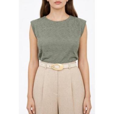 Imagem de Cinto Fivela Orgânica D Bell Outelet Fashion Off-White-Feminino