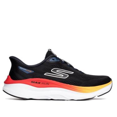 Imagem de Tênis Masculino Skechers Max Run Slip-ins Preto/Multi-Masculino