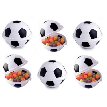 Imagem de Kit com 6 Porta Mix Bola de Futebol Pote de Doces para Festas - Plasút