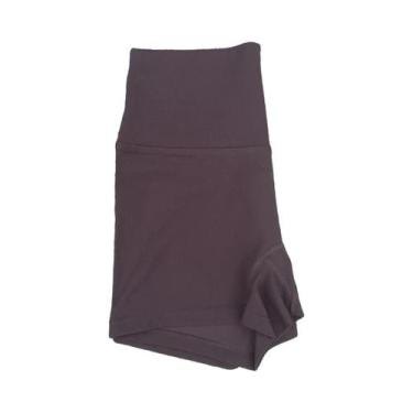 Imagem de Shorts De Yoga Femininos De Cintura Alta, Cor Sólida, Leggings De Trei
