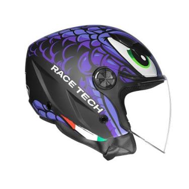 Imagem de Capacete Race Tech Play Snake Roxo Aberto, 56