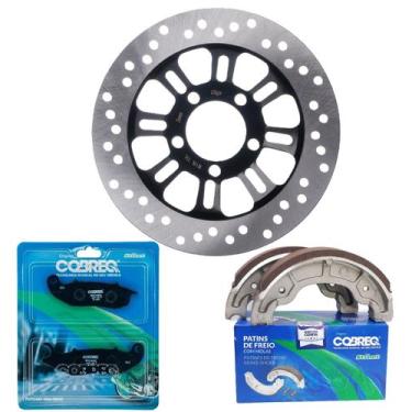 Imagem de Disco de Freio Cg 150 Titan +  Pastilhas e Lonas Cobreq - GP7 / COBREQ