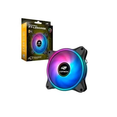 Imagem de Cooler C3Tech Para Gabinete Fan F7-L250Rgb 12Cm