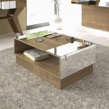 Imagem de Mesa de Centro com Espelhos Detroit Marrom - Artely