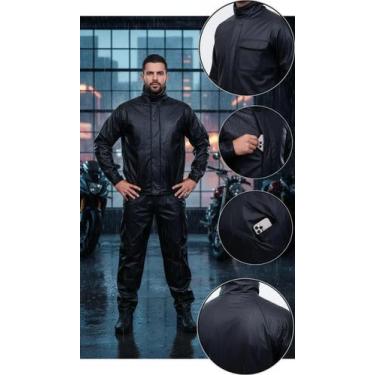 Imagem de Capa de Chuva Motoqueiro Impermeável PVC Conjunto GG - Congratulations