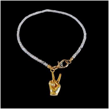 Imagem de Colar Cristais Mão/paz