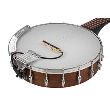 Imagem de KNA Captador Piezo Banjo portátil BP-1 – Tom natural, design leve, fácil instalação, eletrônicos passivos, sem necessidade de bateria, controle de volume integrado, suporte de grampo seguro, feito à