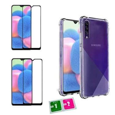 Imagem de Kit Capinha Case Celular + 2 Películas Vidro 3D Compatível Samsung Galaxy A30s