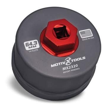 Imagem de Motivx Tools Chave de filtro de óleo para Toyota Camry, Tundra, Tacoma, 4Runner, RAV4 e mais - Ferramenta de remoção de filtro de óleo de alumínio usinado CNC de precisão de 64 mm 14 mm