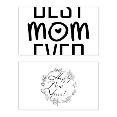 Imagem de Best Mom Ever Citação Dia das Mães Ano Novo Festival Cartão Bless Mensagem Presente