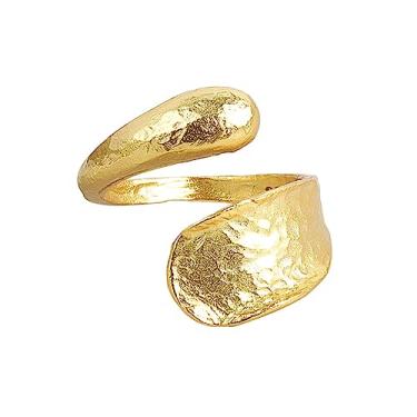 Imagem de OIDIMS Colher de anéis ajustáveis para mulheres e homens, estilo único, estilo único, noivado, para adolescentes, meninas, melhores amigas, aniversário, Natal, ajuste confortável, Metal, Sem pedra