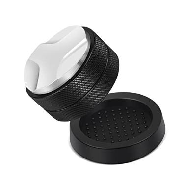 Imagem de Flexzion Ferramenta de distribuição de café expresso Nivelador de café de 51 mm, profundidade ajustável e nivelador de café expresso universalmente compatível para portafilters de 51 mm e máquinas de