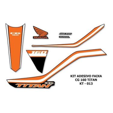 Imagem de Kit Adesivo Faixa Personalizado Cg Titan 160 2018/2019 - 13 - Resitank