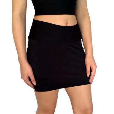 Imagem de Mini Saia Feminina Justa Praia Cós Lisa Suplex Pp Ao Plus Size - Serda