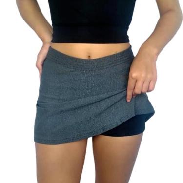 Imagem de Short Saia Feminino Soltinho Elástico Liso Suplex Pp ao Plus Size - Se