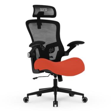 Imagem de Cadeira Escritório Ergonomica e Confortável DT3 Vita Super com apoio de cabeça 2D com revestimento Mesh Vintex-Y+Tecido Max2Weave,braço retrátil até 90º+rotação (Orange)