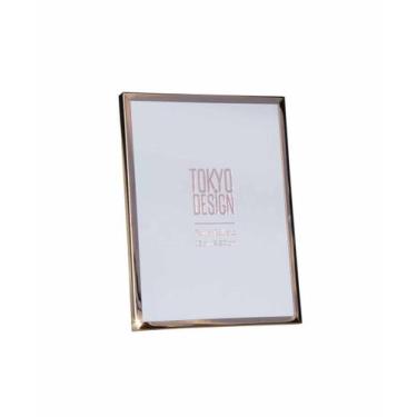 Imagem de Porta Retrato em Metal e Vidro 15x20 Moldura Lisa - Tokyo Desing, Rose