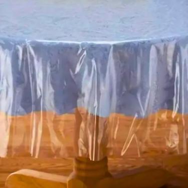 Imagem de Toalha De Mesa Redonda Plástico Transparente 90cm Diâmetro